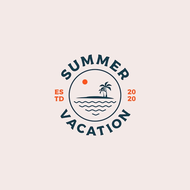 Vector summer vacation logo