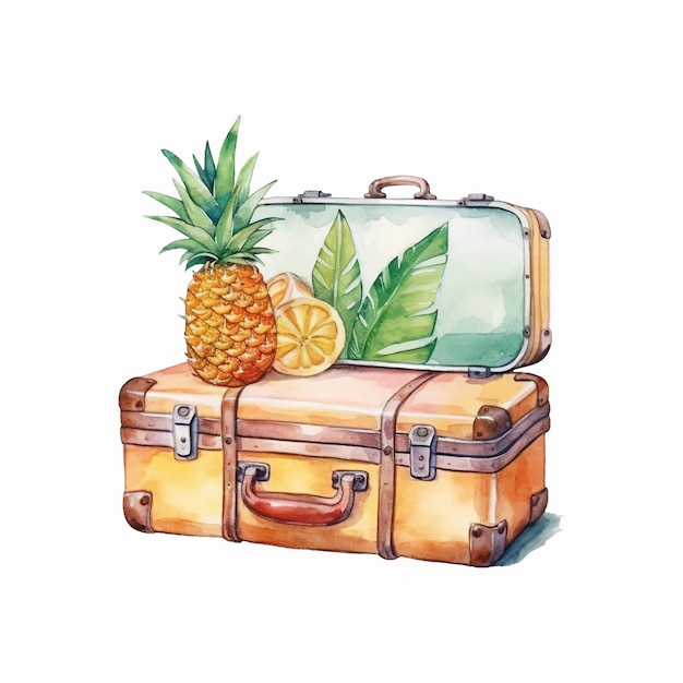 Summer vacation object vector illustration