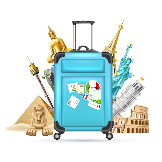 Vector summer vacation and travelling tourism design