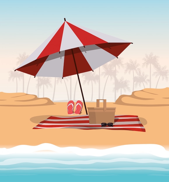 여름 및 휴가 우산 디자인