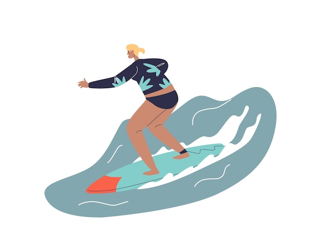 summer vacation with happy girl surfing in ocean activity for summer vacation at sea resort