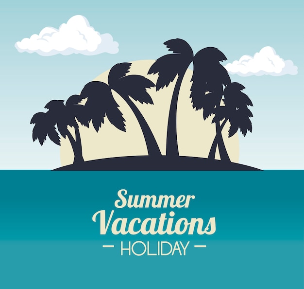 Vector summer vacations design