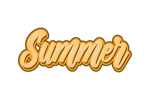 Summer Vector handwritten lettering Template for card poster banner print for tshirt