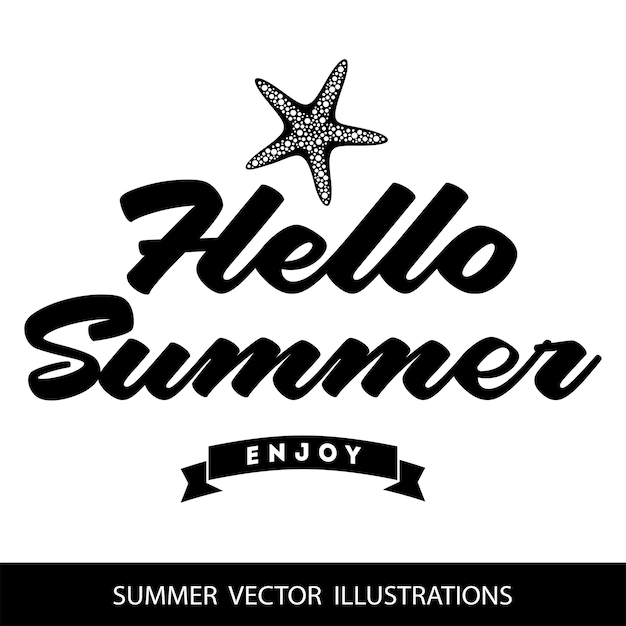 Summer vector illustrations designs