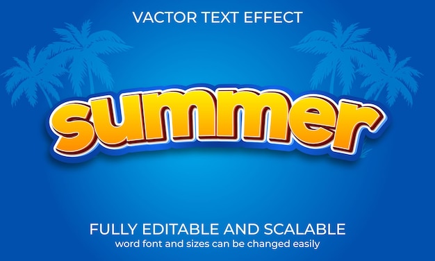 Summer Vector tekst stijl effect 3D