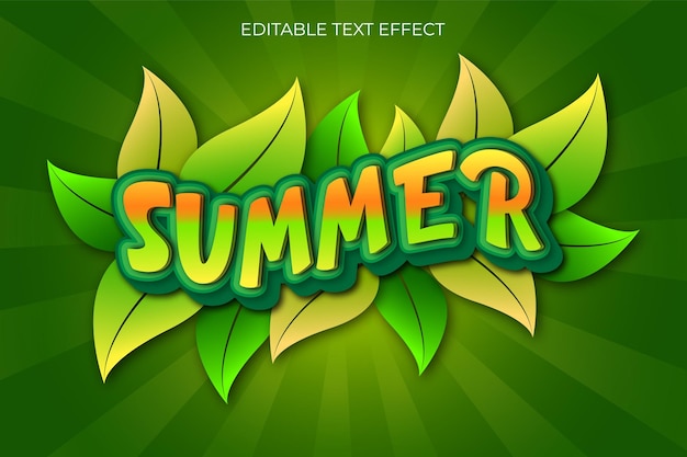 Vector summer vector text style effect.