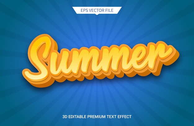 summer vibe and vacation 3d editable text effect