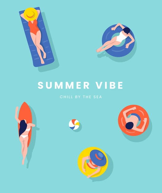 Vector summer vibe vector illustration