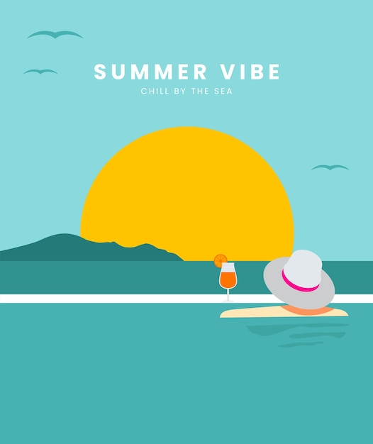 Summer vibe vector illustration