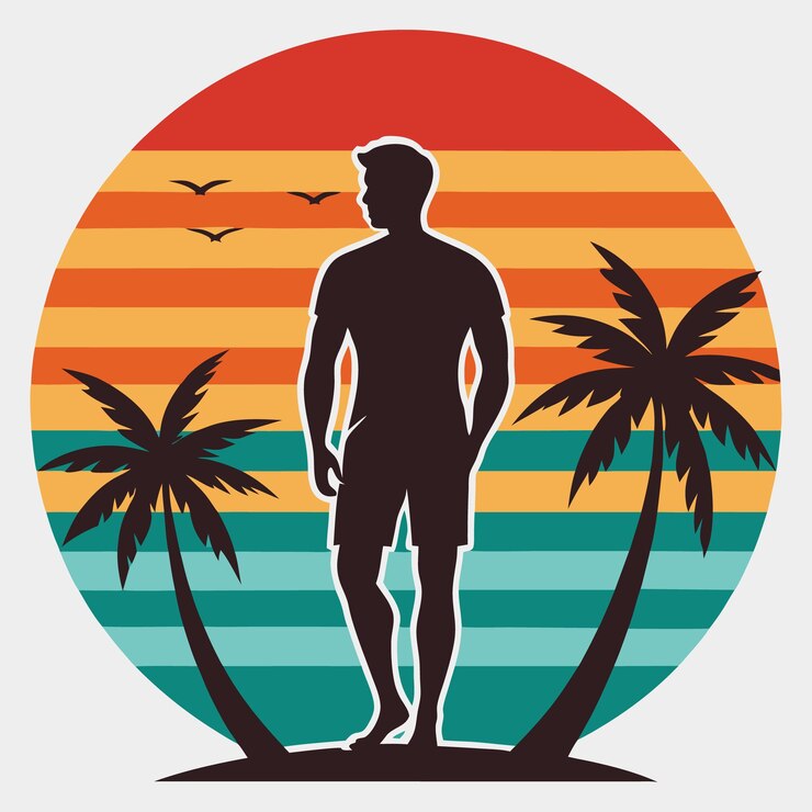 Vector summer vibe on vintage background vector