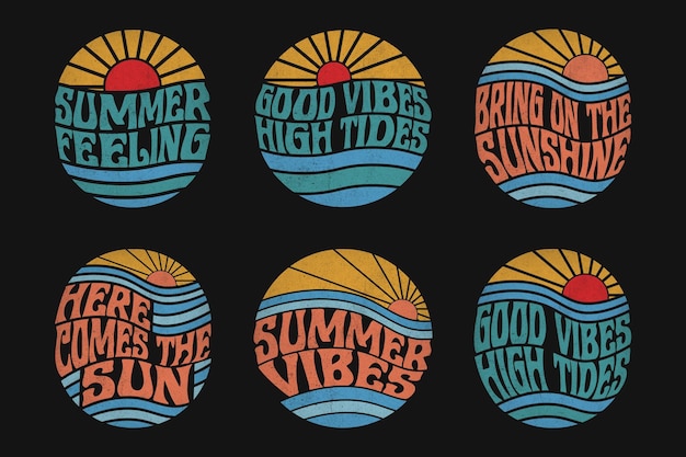 Summer Vibes California beach typography tshirt