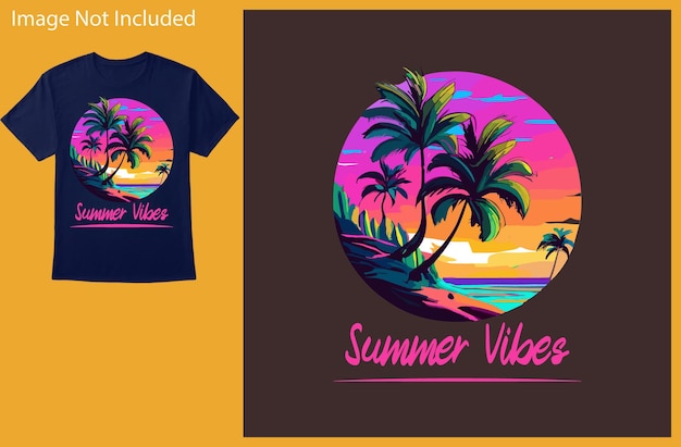 Premium Vector | Summer vibes hawaii palm tree typography vector design ...