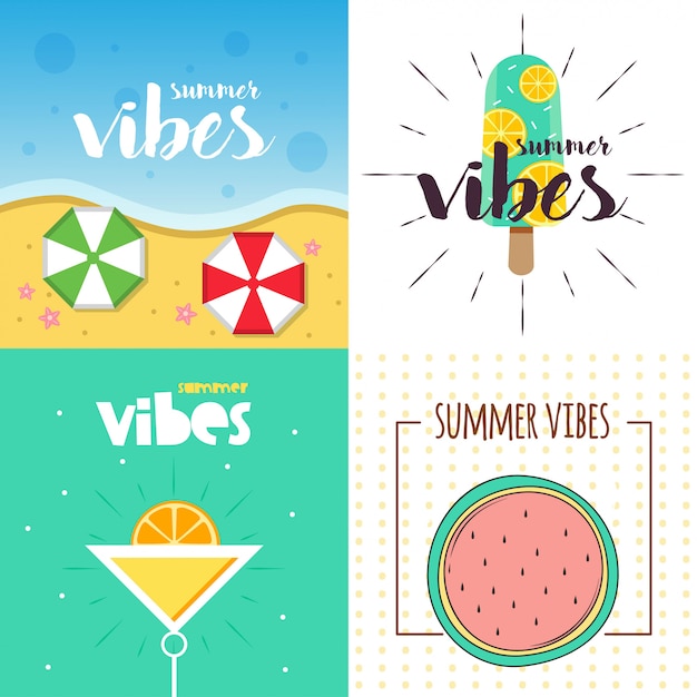 여름 Vibes 일러스트 디자인