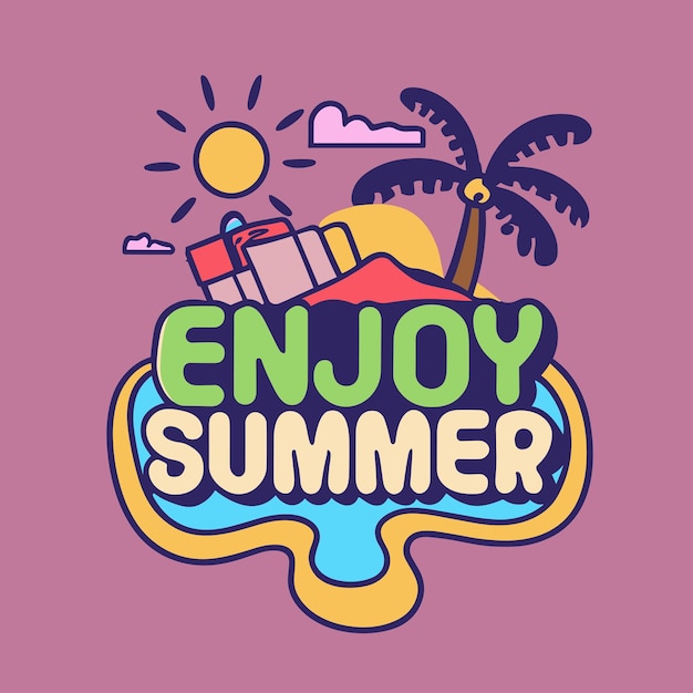 Vector summer vibes illustration