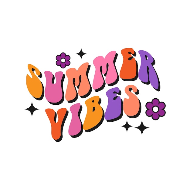 summer vibes lettering