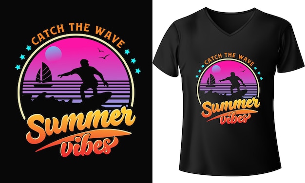 Summer vibes, Summer t-shirt design, sunset retro, summer retro,