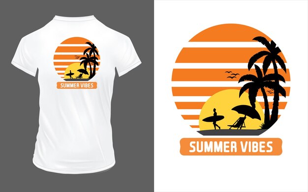 'summer vibes' summer t shirt design