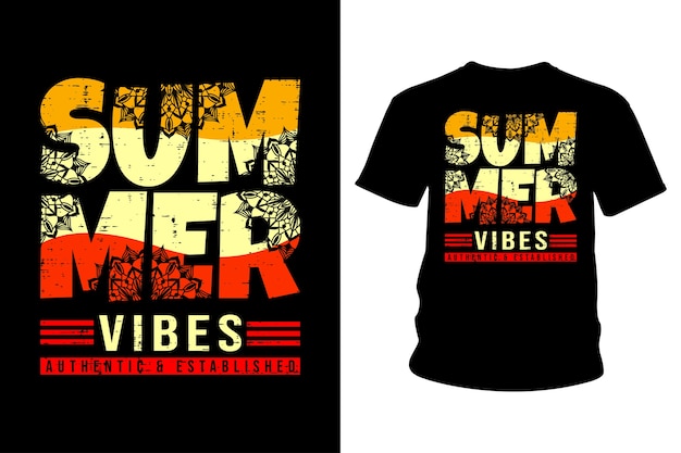 Premium Vector | Summer vibes t shirt typography design