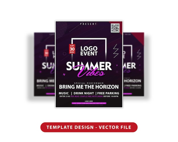 Summer vibes template design