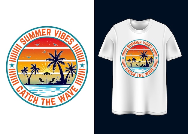 Summer Vibes Typography T-shirt design