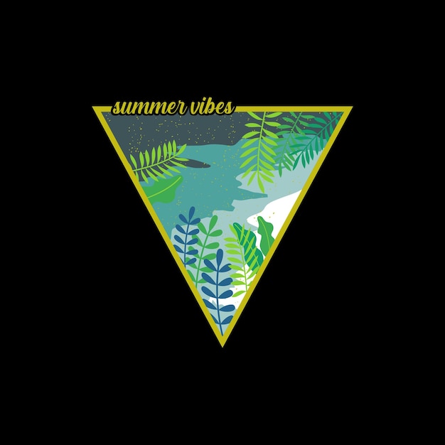 Vector summer vibes vector illustration - summer design background illustration.