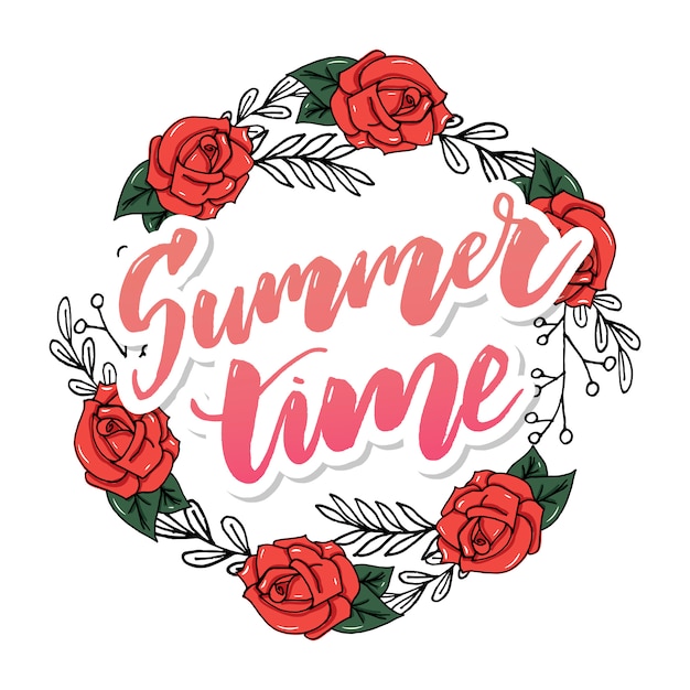 Летняя винтажная цветочная открытка с цветущей гортензией и садовыми цветами