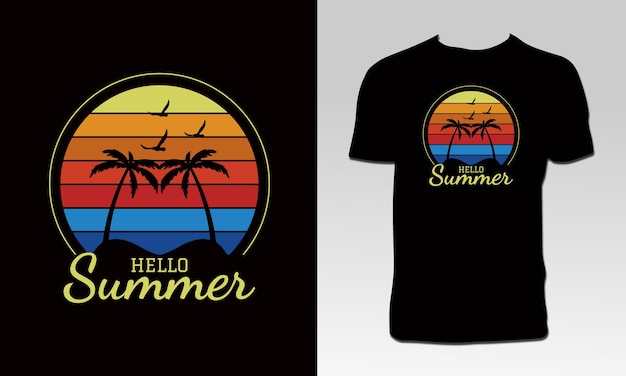 Summer Vintage T Shirt Design