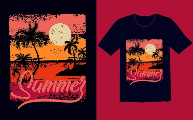 Summer vintage t shirt design