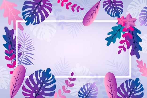 Vector summer wallpaper with leaves