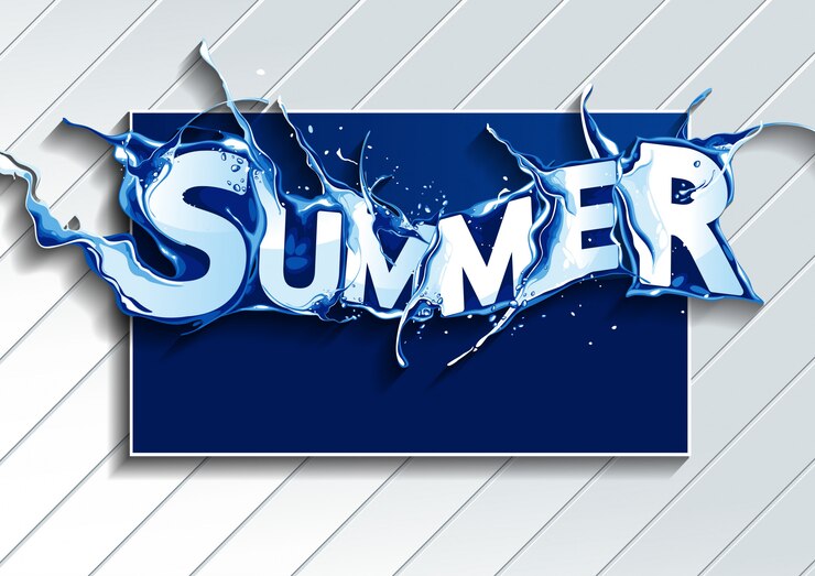 Vector summer water wave vector