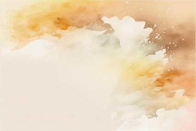 白い雲とカードの空と夏の水彩テクスチャ 手描きの背景