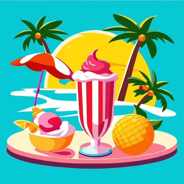 Summertime holiday with ice cream