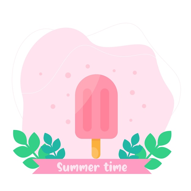 Summertime ice cream background