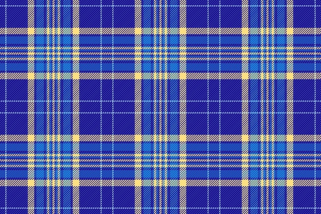 Summertime tartan vector texture india plaid pattern background Age check fabric textile seamless in indigo and blue colors