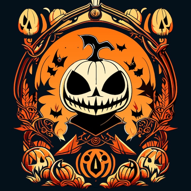 summon the spirit of halloween through a colossal canvas where a pumpkin skull metamorphoses