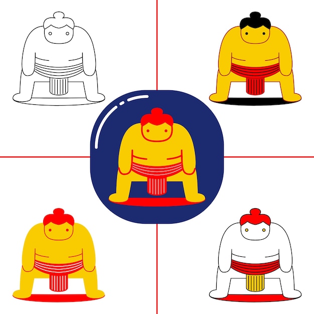 Sumo in platte ontwerpstijl