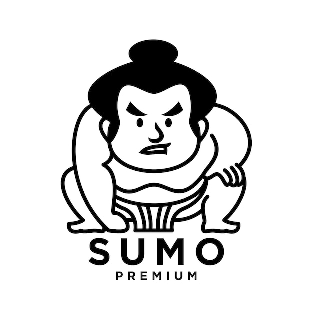 Sumo mascot logo icon design illustration