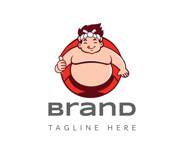 Sumo wrestler logo icon design template elements usable for branding and business logos