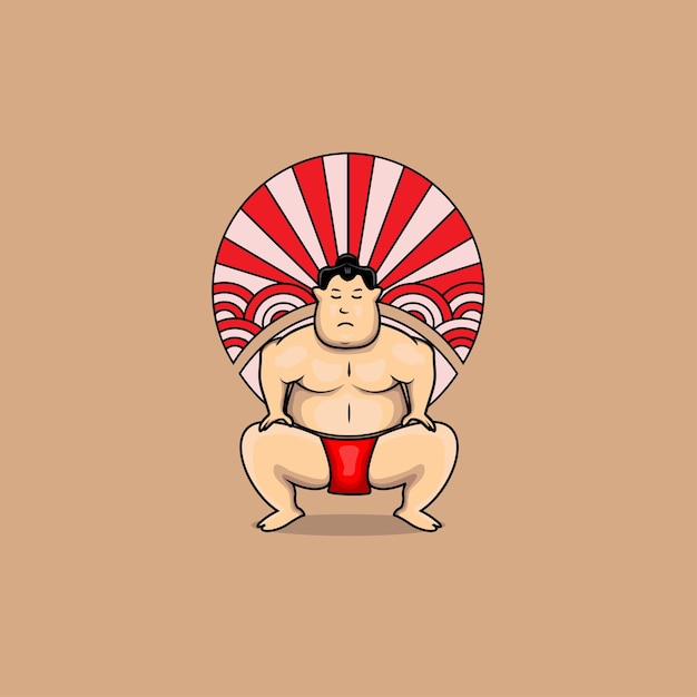 Sumo Wrestler Vector Illustration