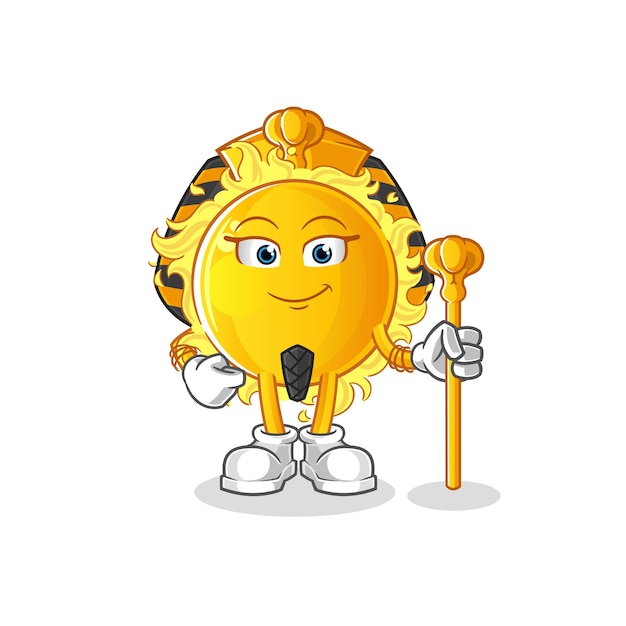 Sun ancient egypt cartoon. cartoon mascot vector