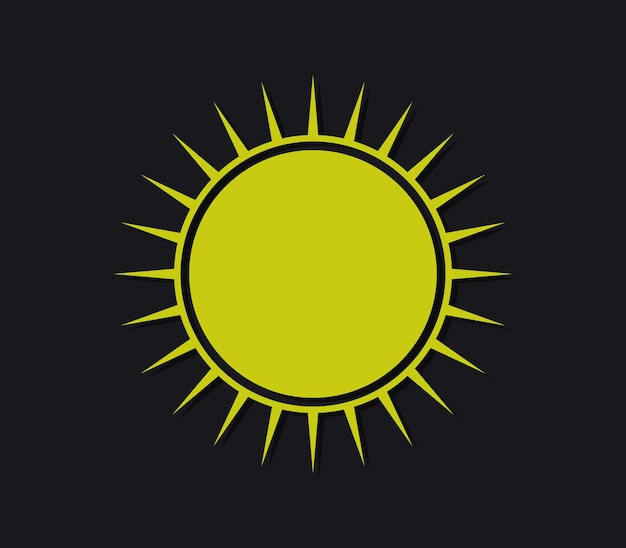 Vector sun on background