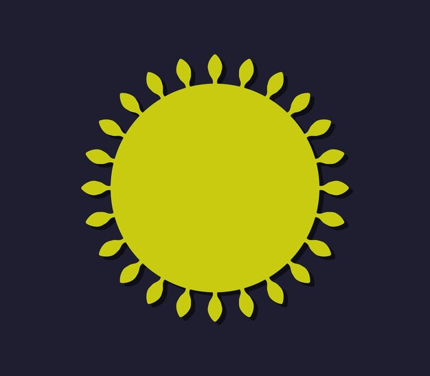 Vector sun on background