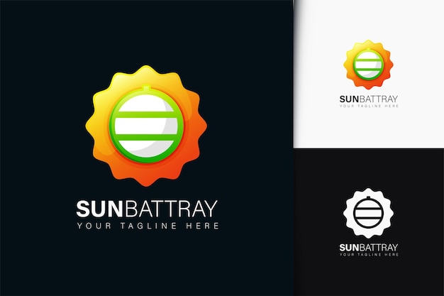 그라데이션이 있는 Sun Battray 로고 디자인