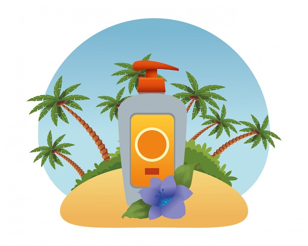 Sun bronzer bottle cosmetic product