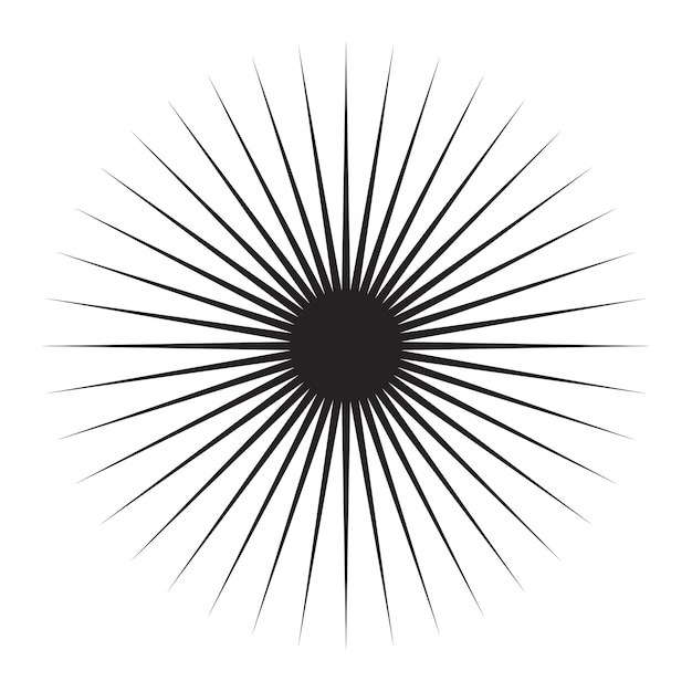 Sun burst radial icon