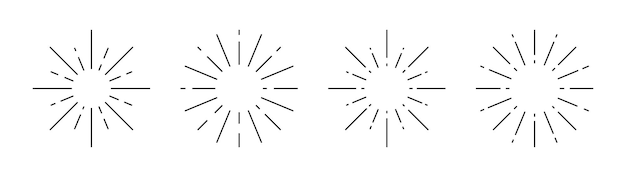 Вектор радиального контура солнечного луча солнечного взрыва солнечного луча