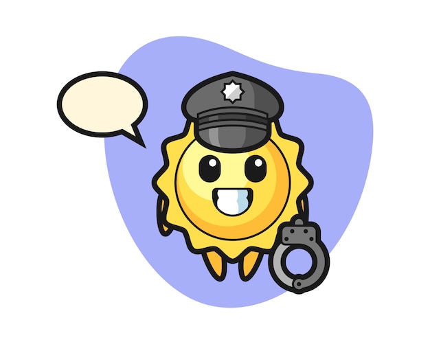 ベクトル 警察としての太陽の漫画