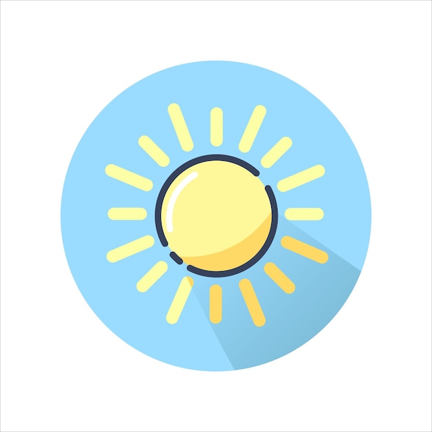 Sun Cartoon Modern Vector