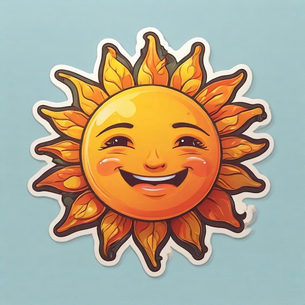 Sun cartoon vector background