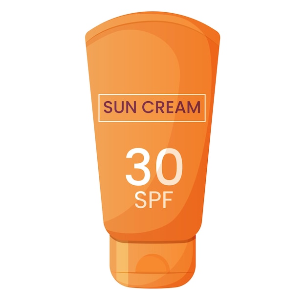 Sun cream tube Sunscreen vector illustration isolated on white background